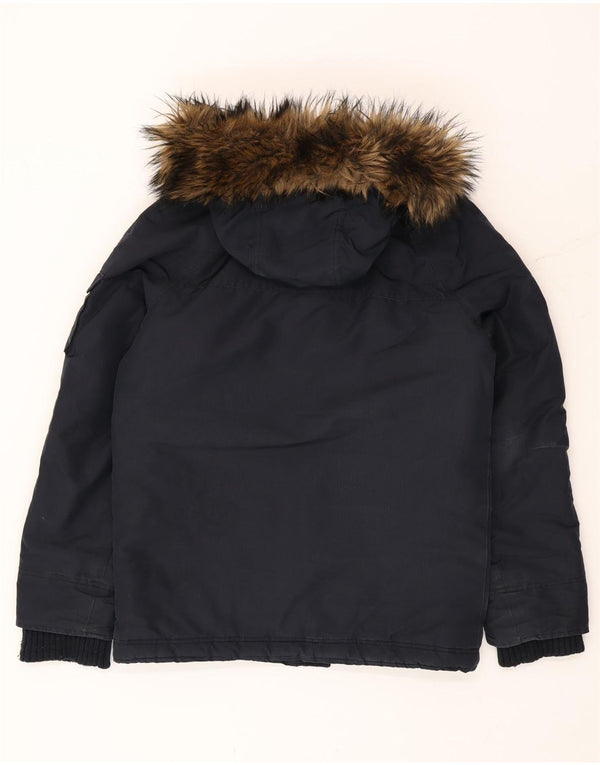 Jachetă căptușită cu glugă pentru bărbați Hollister UK 36 Small Bleumarin