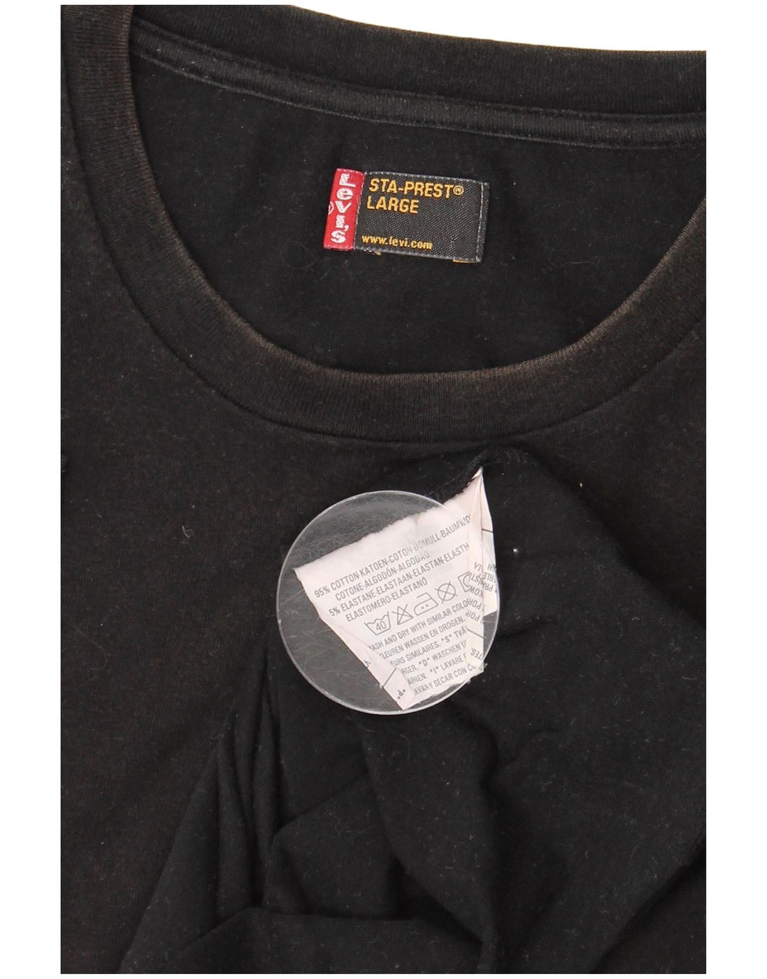 Tricou pentru bărbați LEVI'S Top mare din bumbac negru