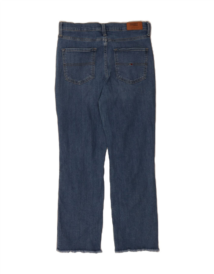 TOMMY HILFIGER Womens Distressed Straight Cropped Jeans W29 L26 Blue Vintage Tommy Hilfiger and Second-Hand Tommy Hilfiger from Messina Hembry 