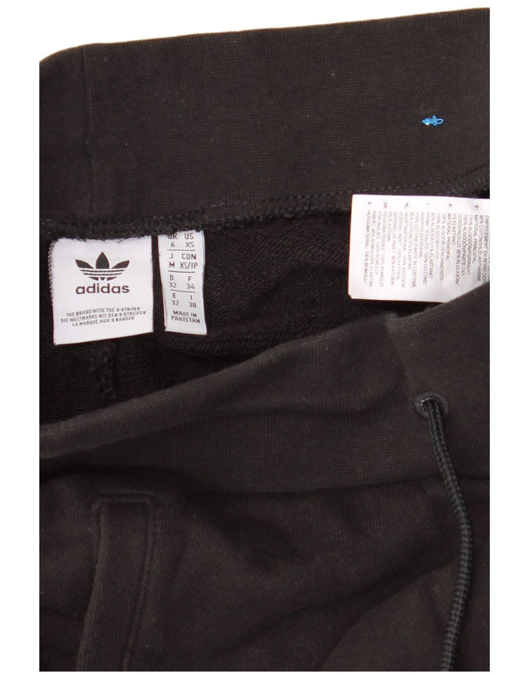 Pantaloni de trening pentru femei ADIDAS Joggeri UK 6 XS Bumbac negru