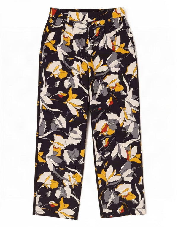 French Connection Pantaloni chino pentru femei UK 8 Small W24 L31 Black Floral