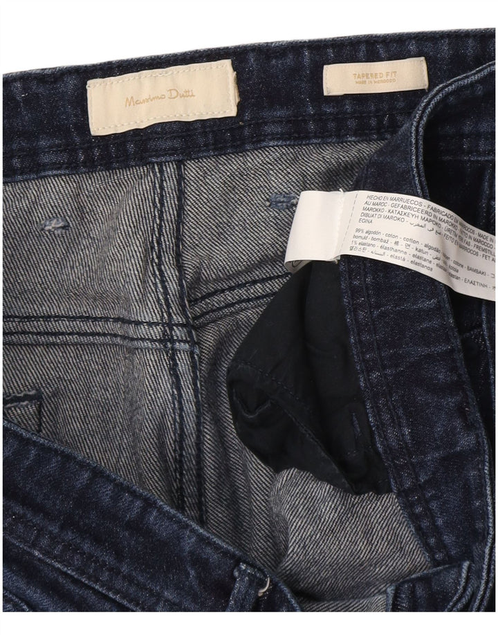 Massimo Dutti Blugi conici pentru bărbați L38 L28 Bumbac bleumarin