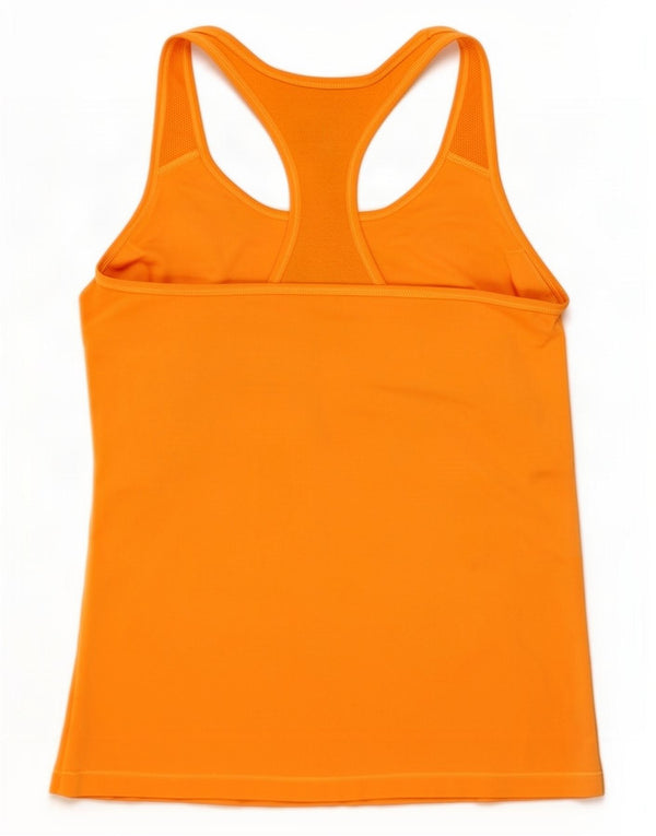 Top cu vestă grafică Nike Dri Fit pentru femei UK 14 Large Yellow