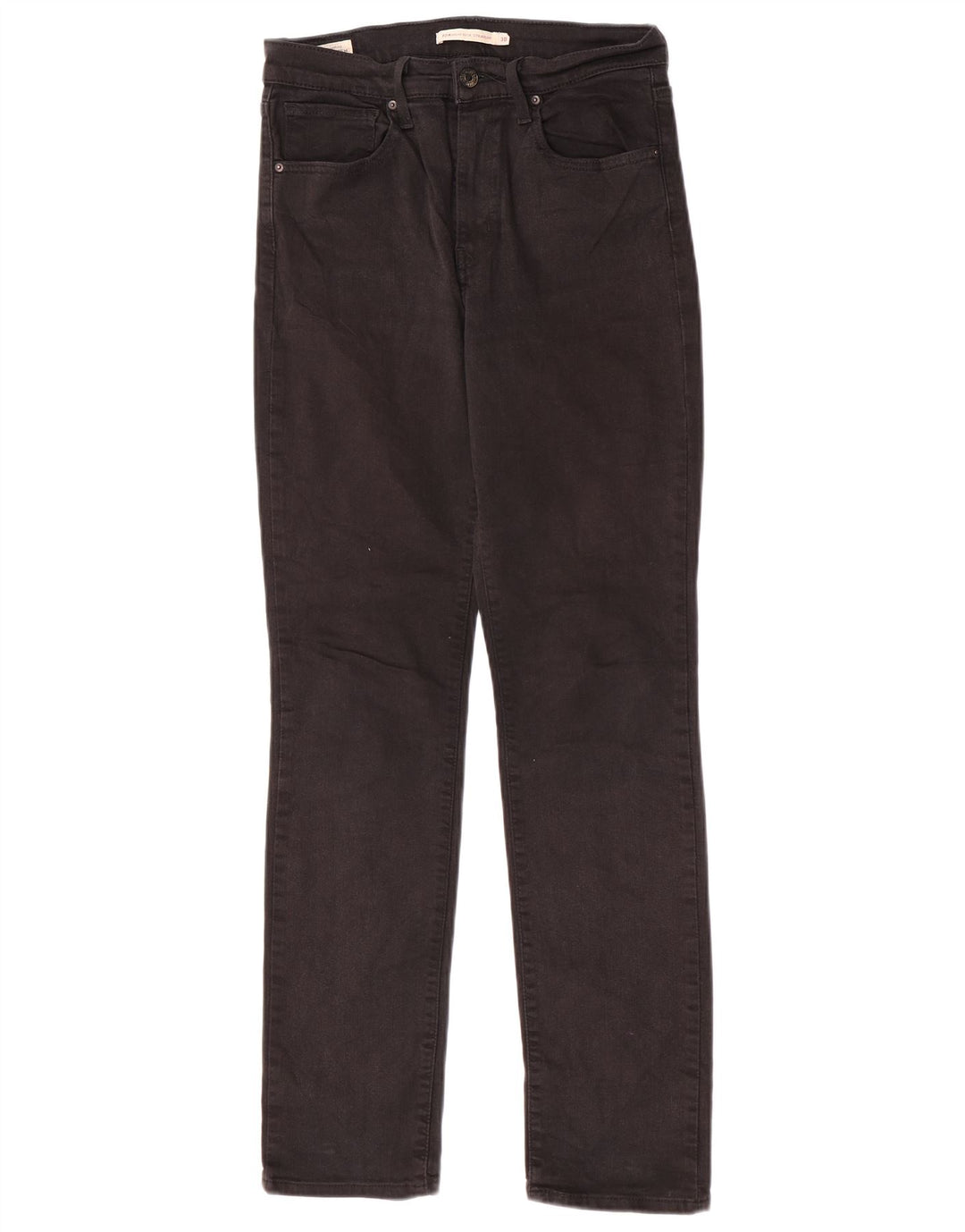 Blugi drepti cu talie mare Levi's 724, bumbac negru, L30 L30