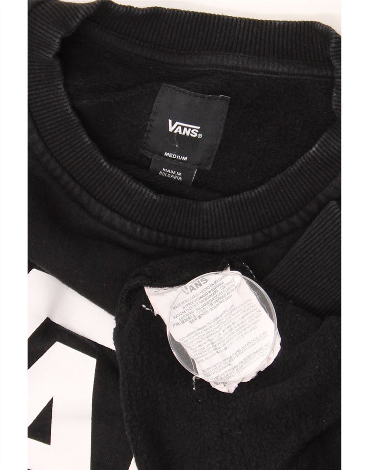 Hanorac grafic pentru bărbați VANS Pulover mediu bumbac negru