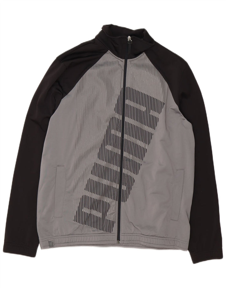 Jachetă de trening Puma Graphic Loose Fit pentru bărbați, gri mic, color block