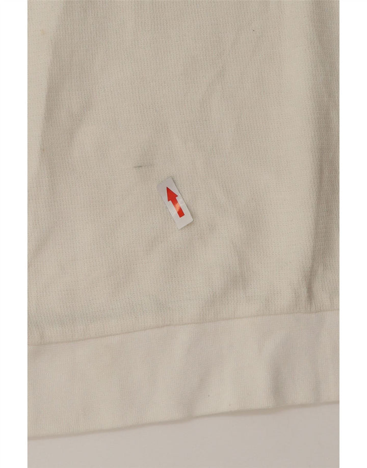 Tricou polo pentru bărbați Zara, mic, alb, din bumbac color bloc