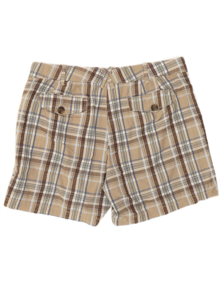 Pantaloni scurti chino pentru femei Lee US 12 Large W34 Beige Check Bumbac