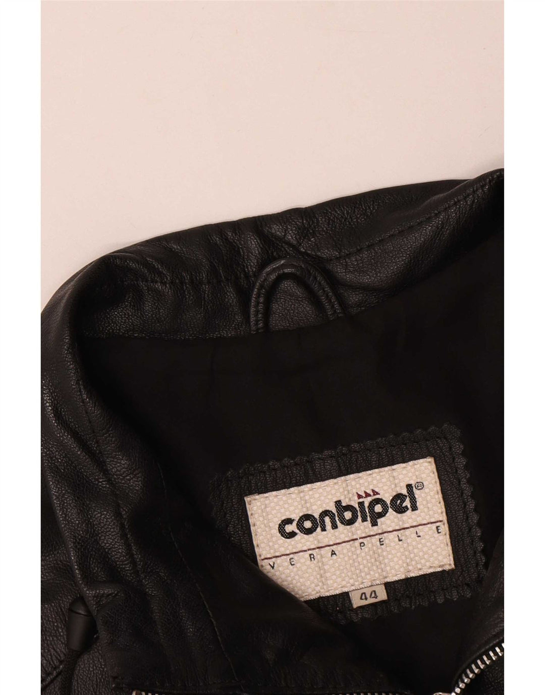 Conbipel Womens Leather Gilet IT 44 Medium Black