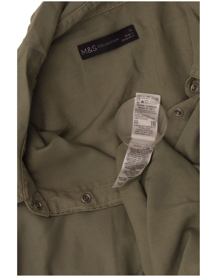 Cămașă pentru femei Marks & Spencer UK 22 3XL Kaki Lyocell