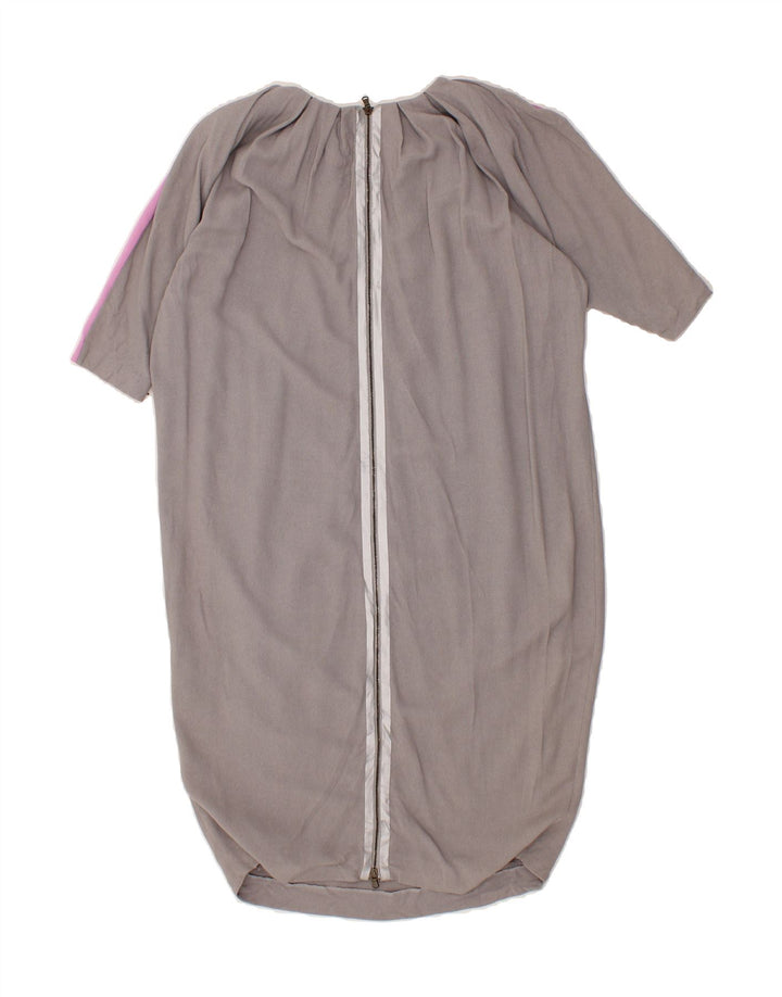 BYBLOS Womens Oversized Shift Dress IT 40 Small Grey Colourblock Vintage Byblos and Second-Hand Byblos from Messina Hembry 