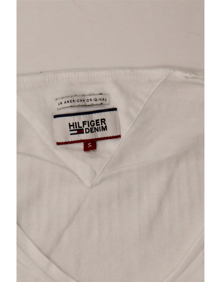TOMMY HILFIGER Womens Oversized T-Shirt Top UK 10 Small White