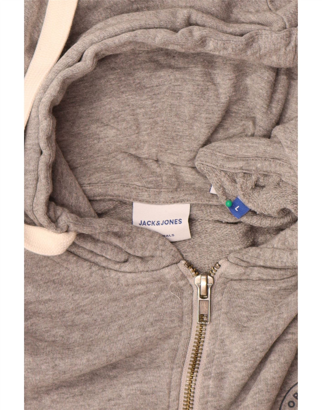 Pulover Jack & Jones pentru bărbați, cu fermoar, bumbac mare, gri