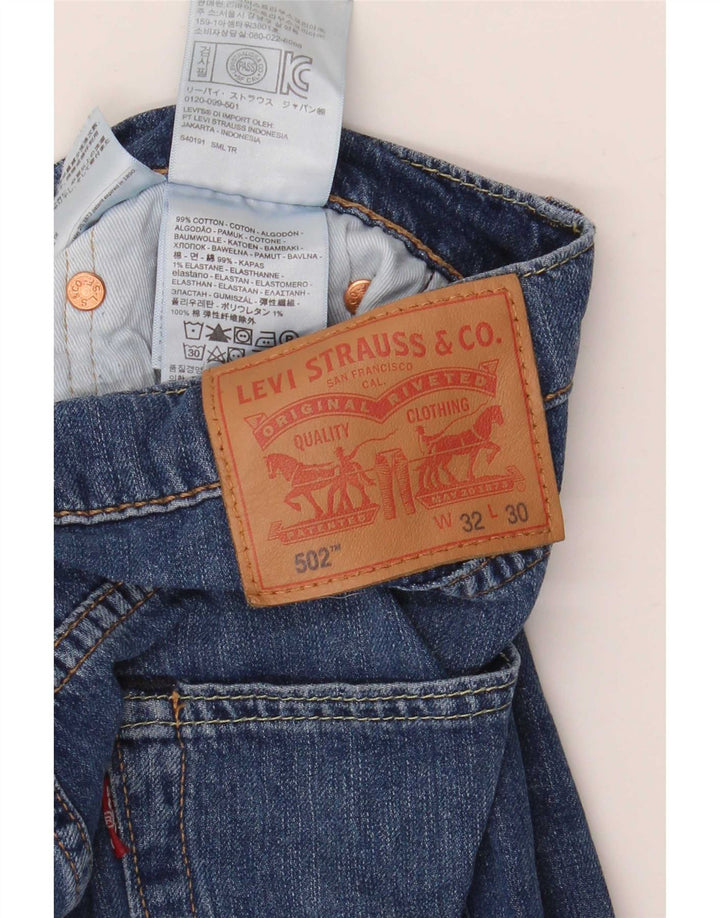 Blugi conici pentru bărbați Levi's 502 W32 L30 Bumbac albastru
