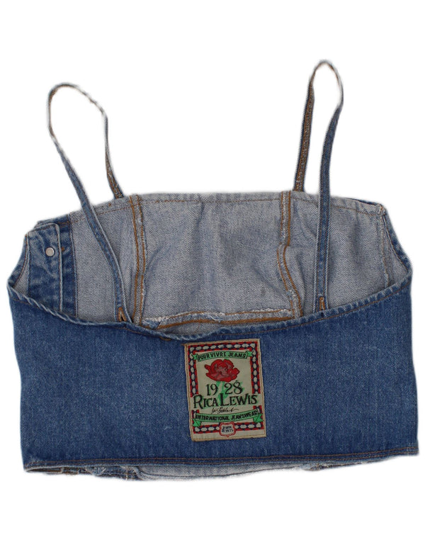 Crop Top din denim pentru femei Rica Lewis IT 44 Medium Blue