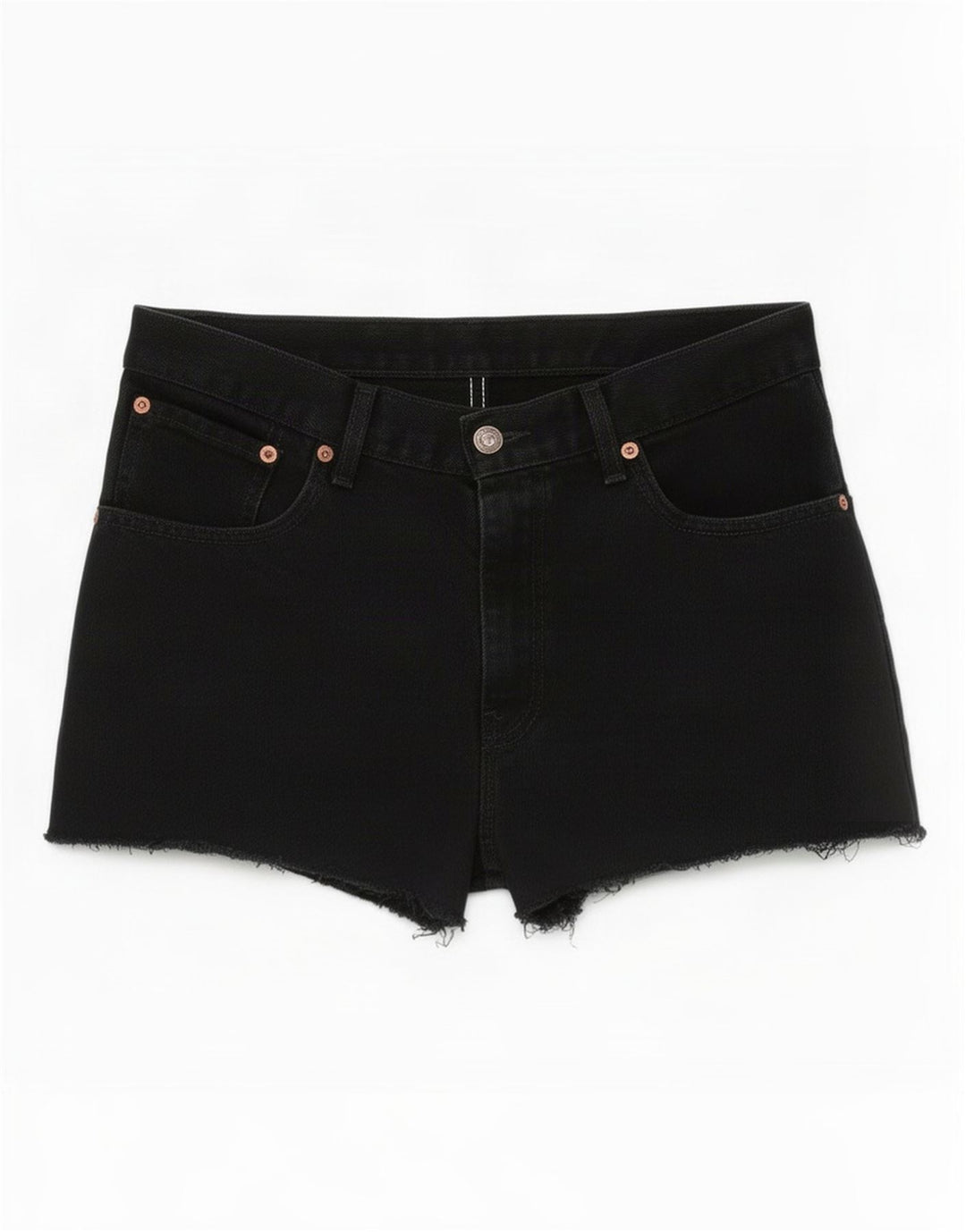 Pantaloni scurți Levi's pentru femei 581 distressed denim, mari W32, bumbac negru