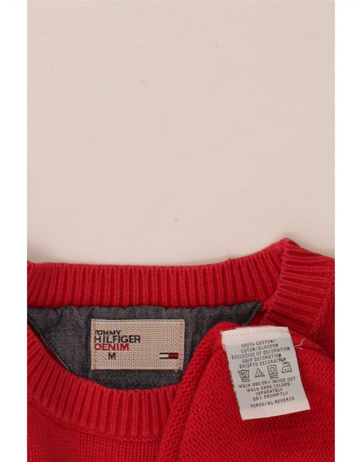 Pulover Tommy Hilfiger pentru bărbați cu gât roșu mediu din bumbac