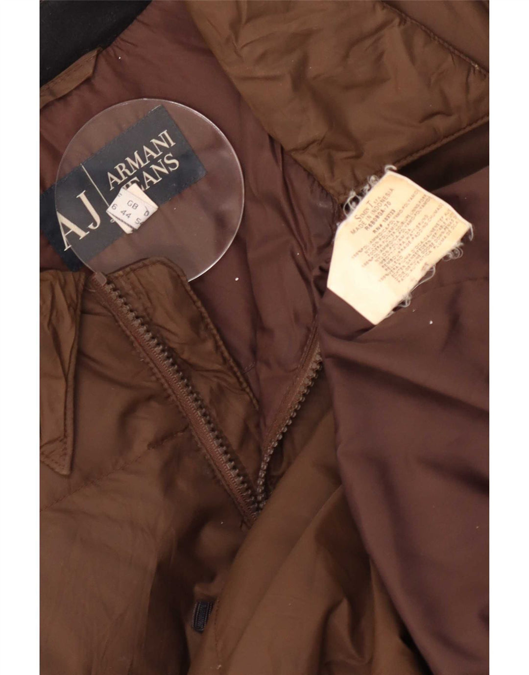 Jachetă căptușită pentru bărbați Armani UK 44 2XL Maro Poliamidă
