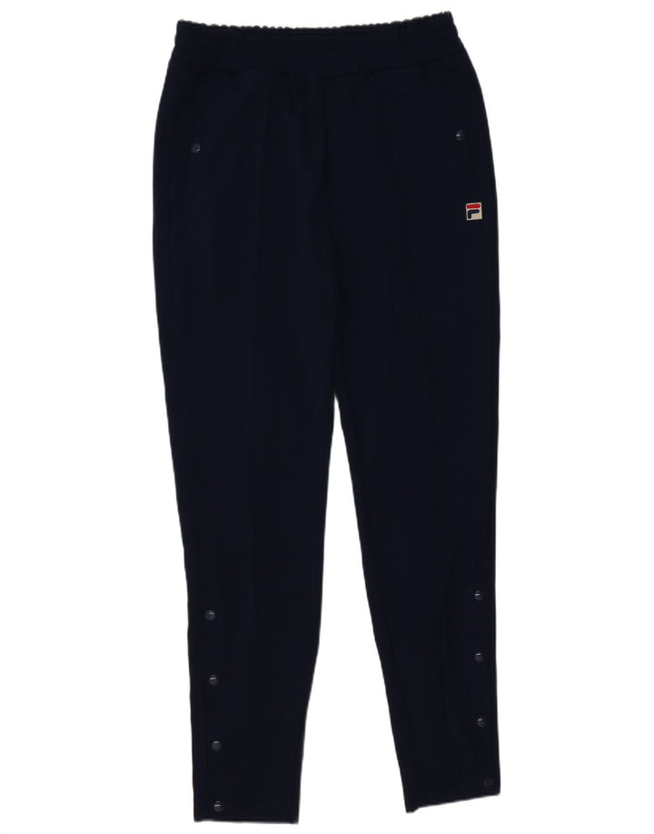 Pantaloni de trening Fila pentru bărbați, poliester mediu bleumarin