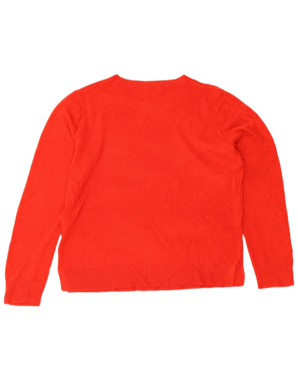 Marks & Spencer Pulover supradimensionat cu gât de barcă pentru femei UK 16 Large Red