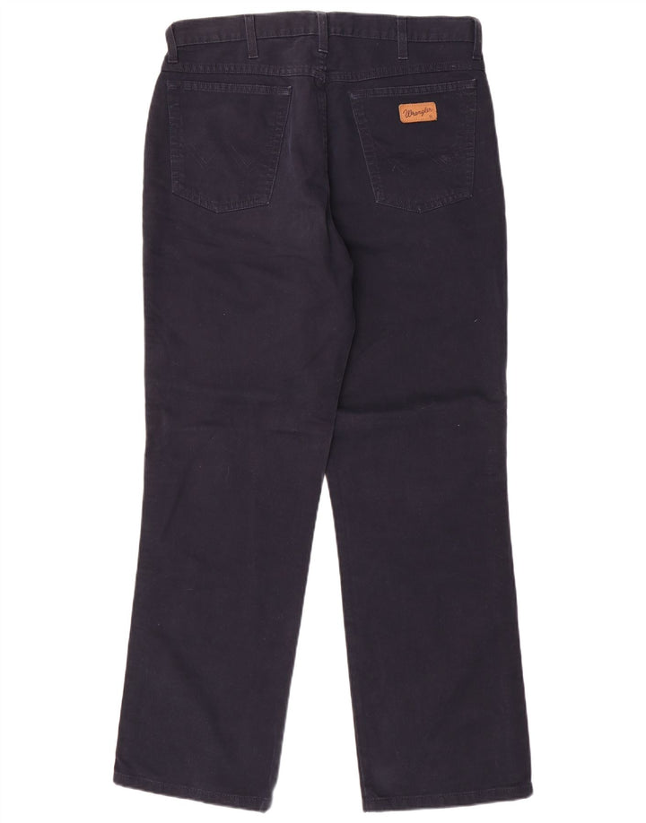 Pantaloni casual drepti pentru bărbați WRANGLER Ohio W34 L30 bumbac bleumarin