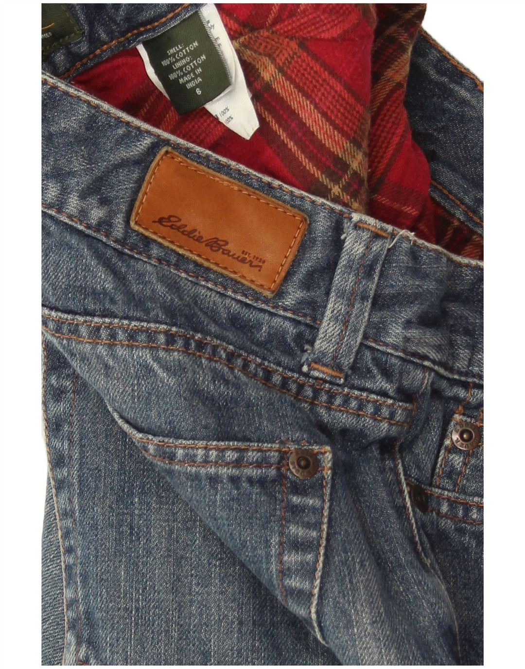 EDDIE BAUER Blugi drepti pentru femei US 6 Medium W30 L30 Bumbac albastru