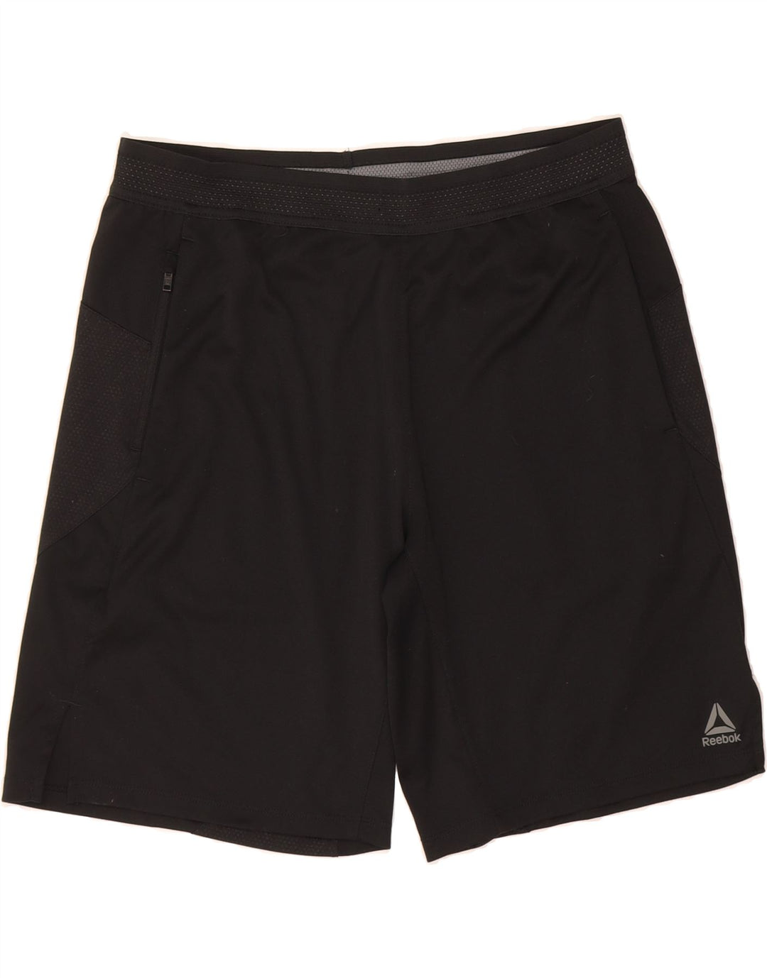 REEBOK Mens Sport Shorts Medium Black Polyester Vintage Reebok and Second-Hand Reebok from Messina Hembry 