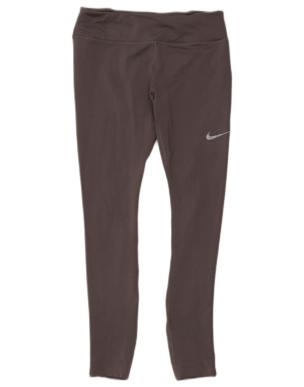 Leggings crop Nike Dri Fit pentru femei UK 12 Medium Gri Poliester
