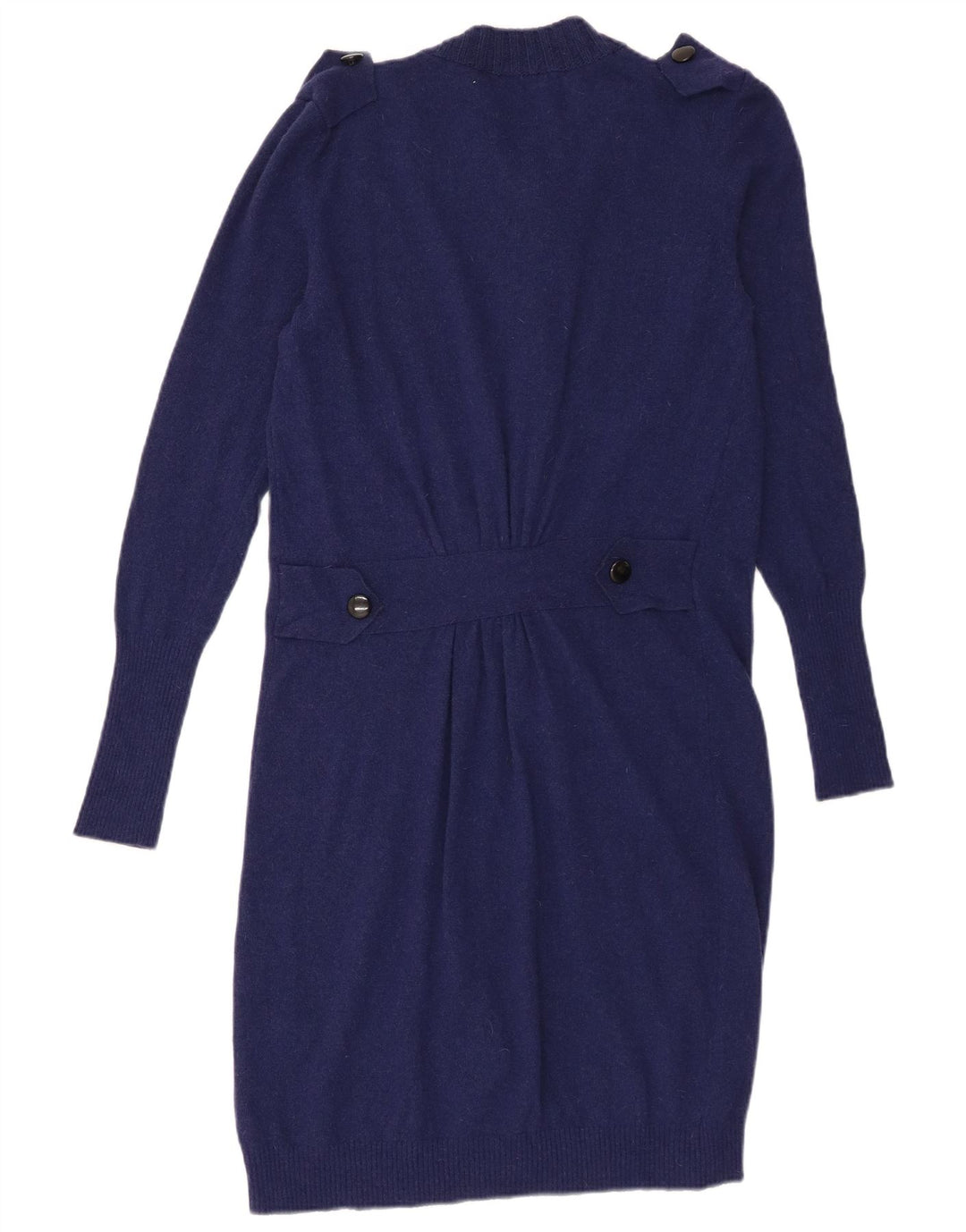 Pulover Cardigan Vintage pentru Femei cu Paragate IT 44 Mediu Lână Bleumarin