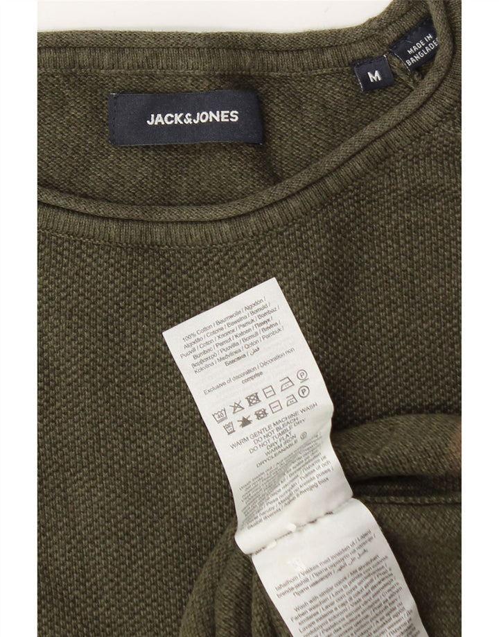 Pulover Jack & Jones pentru bărbați, cu gât crew, bumbac verde mediu
