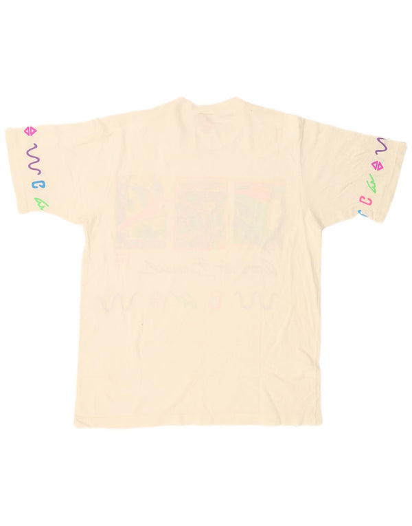 Tricou cu grafic vintage pentru femei Top UK 18 XL Alb