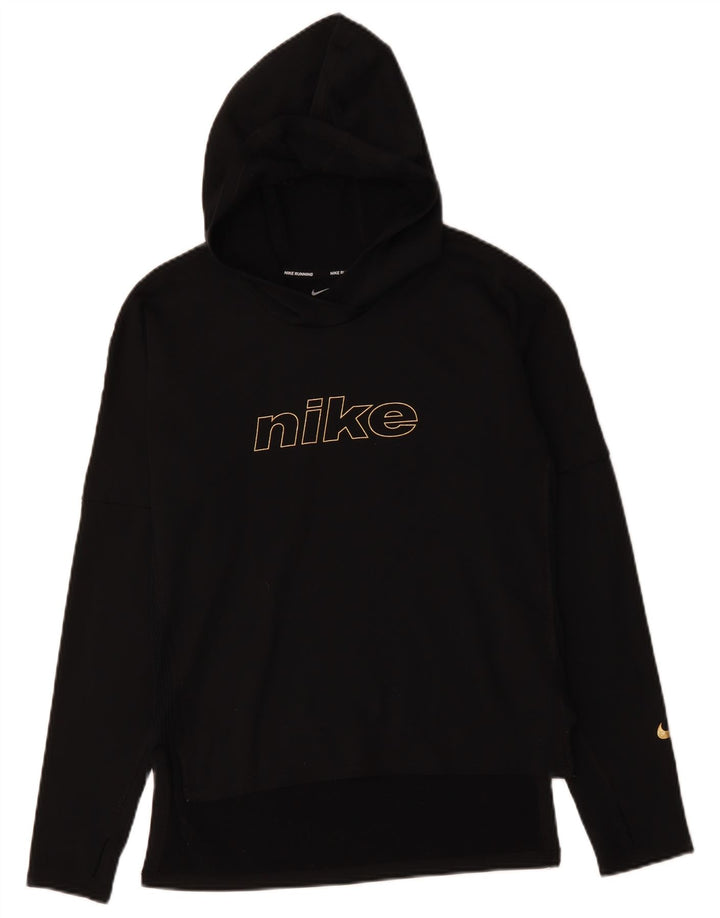 Jumper Nike Dri Fit Graphic Oversized Hoodie pentru femei UK 10 Mic Negru
