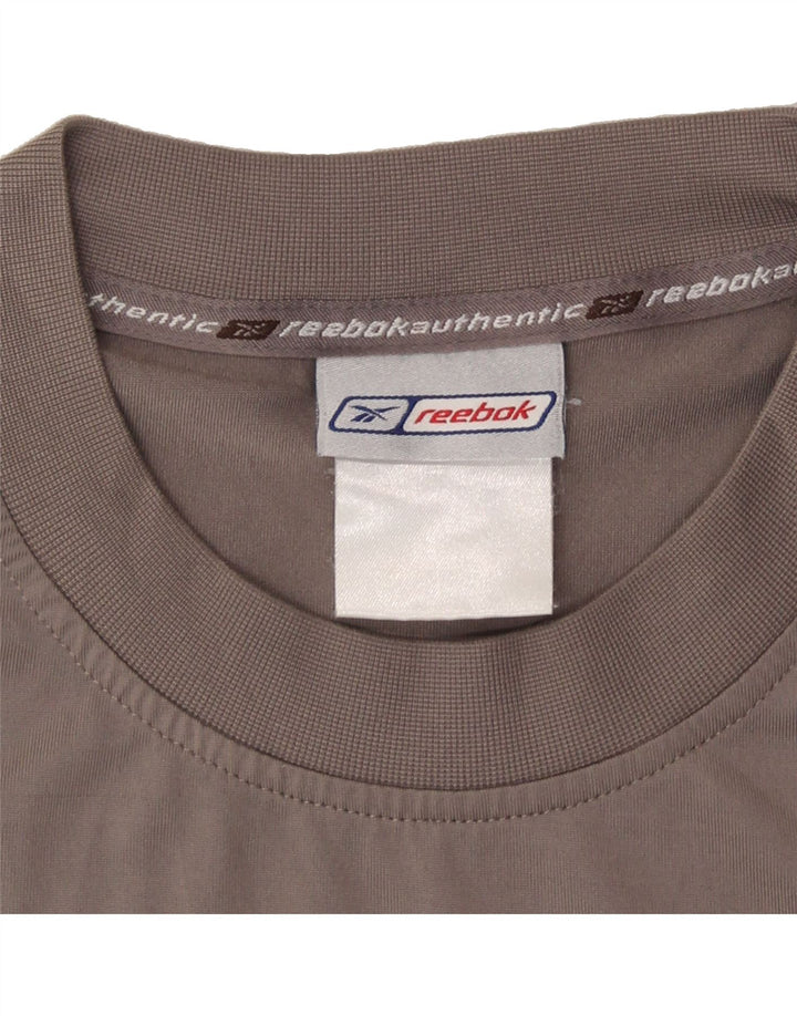 REEBOK Mens Graphic T-Shirt Top Medium Grey Vintage Reebok and Second-Hand Reebok from Messina Hembry 