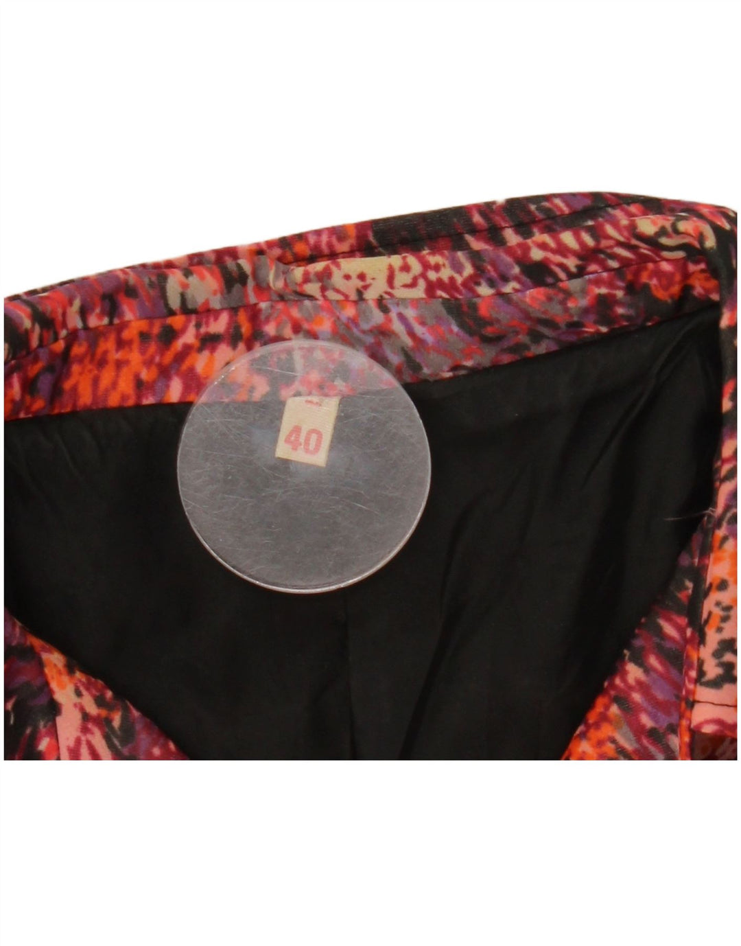 Rochie cămașă vintage pentru femei cu model abstract EU 40 Burgundy mediu