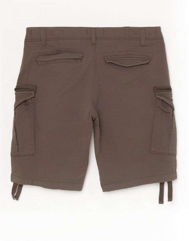 Pantaloni scurti cargo Jack & Jones Comfort Fit pentru bărbați, mici W29, bumbac gri