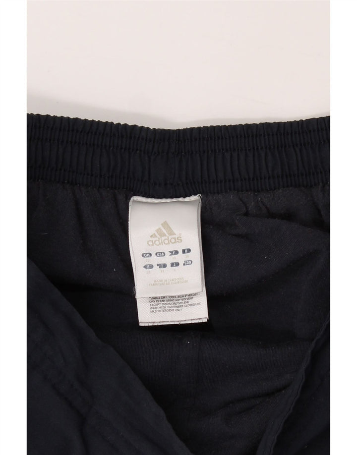 ADIDAS Womens Tracksuit Trousers Joggers UK 12 Medium  Navy Blue Polyester Vintage Adidas and Second-Hand Adidas from Messina Hembry 
