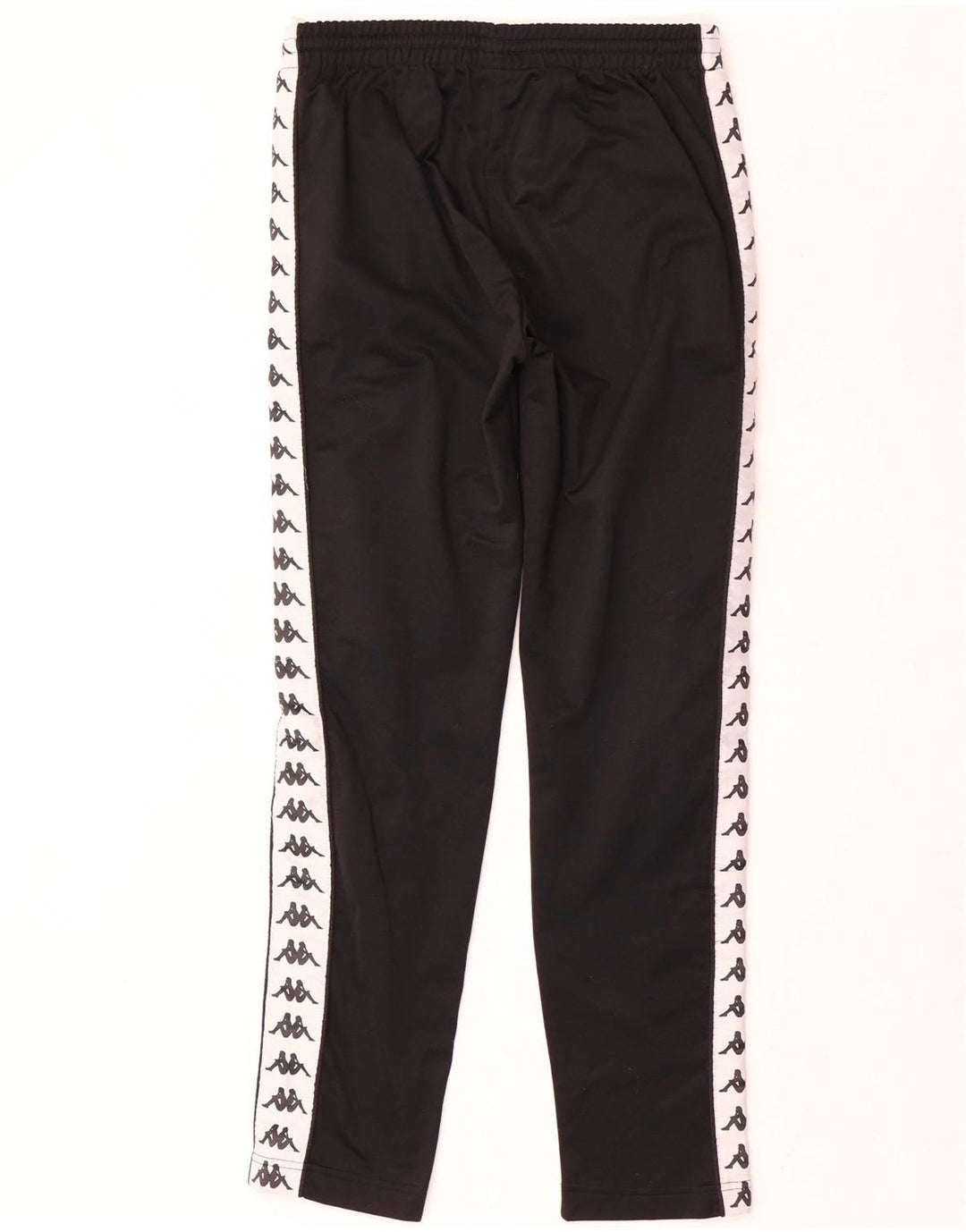 Pantaloni de trening cu grafică pentru bărbați Kappa, negru, poliester color bloc