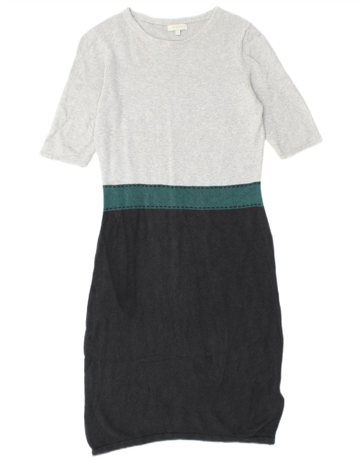 HOBBS Rochie cu mâneci scurte pentru femei UK 10 Mic, gri, mătase color bloc