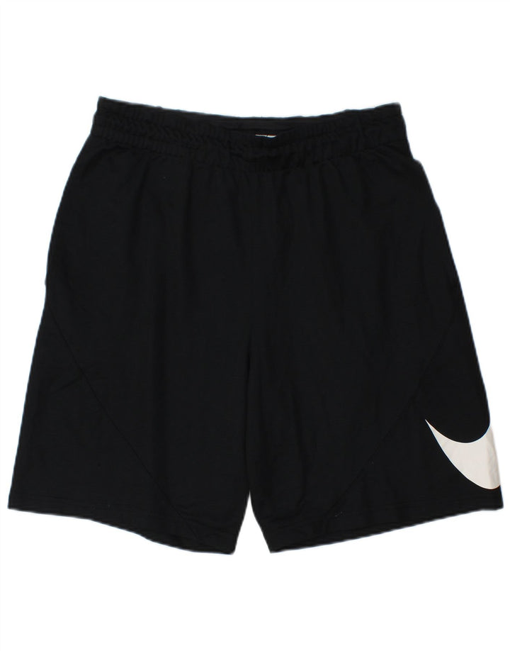 Pantaloni scurți sport Nike Dri Fit Graphic pentru bărbați, poliester mediu negru