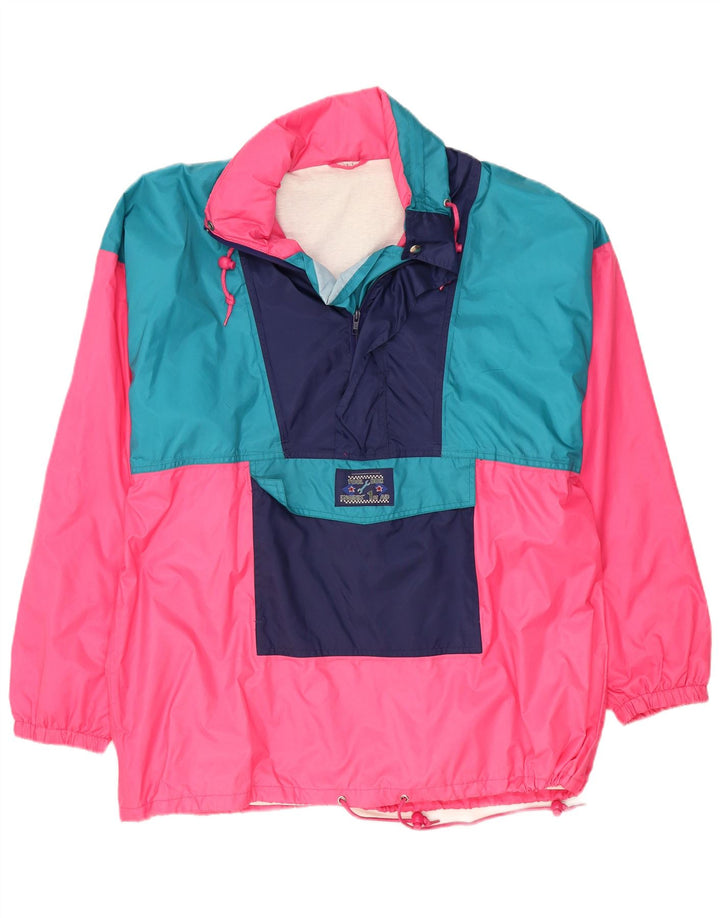 Jachetă Anorak Vintage pentru bărbați UK 40, mare, roz, poliamidă color bloc
