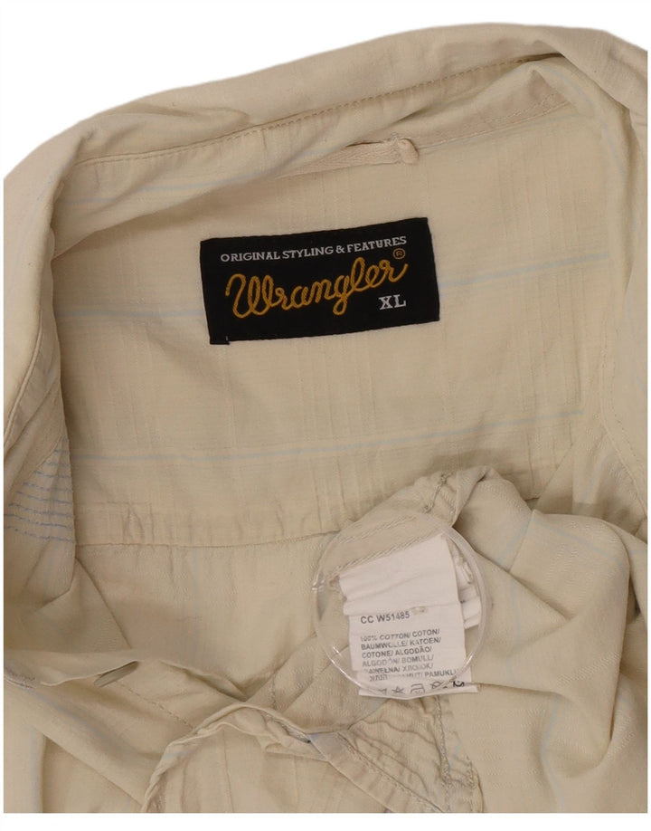 Cămașă cu mânecă scurtă pentru bărbați Wrangler, bumbac bej XL