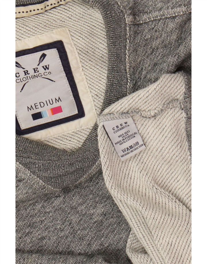Crew Clothing Hanorac pentru bărbați Pulover Medium Gri bumbac cu pete