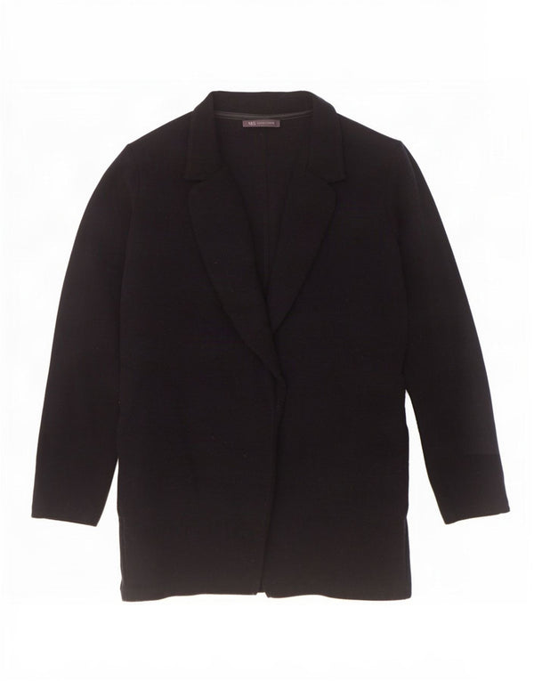 Palton deschis pentru femei Marks & Spencer UK 18 XL poliester bleumarin