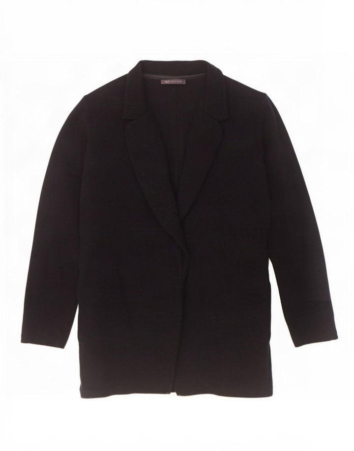Palton deschis pentru femei Marks & Spencer UK 18 XL poliester bleumarin
