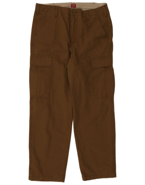 Pantaloni cargo dritti pentru bărbați Levi's W36 L30 bumbac maro