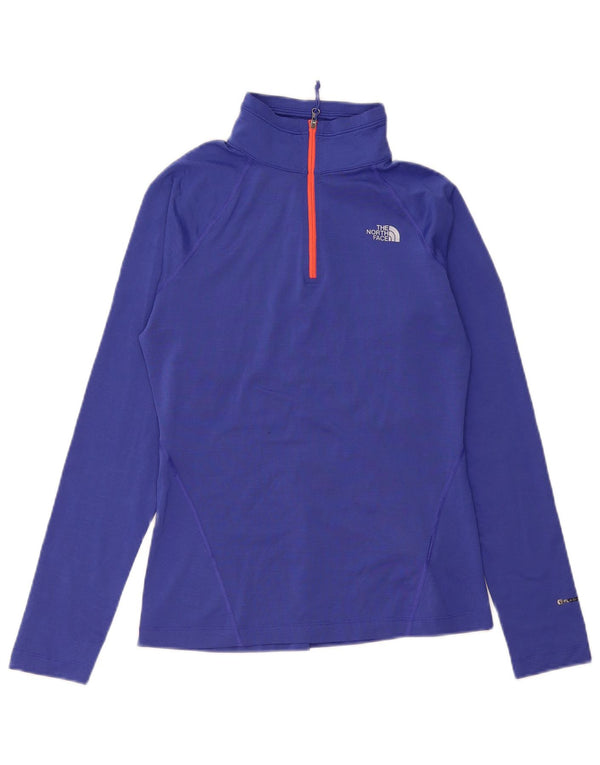 Top de trening The North Face pentru femei, cu fermoar și gât, cu pulover UK 12 Medium Blue