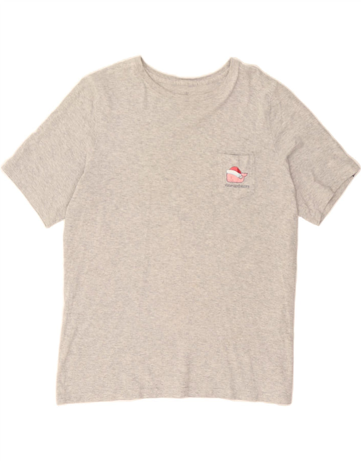 VINEYARD VINES Mens Graphic T-Shirt Top Large Grey Cotton Vintage Vineyard Vines and Second-Hand Vineyard Vines from Messina Hembry 