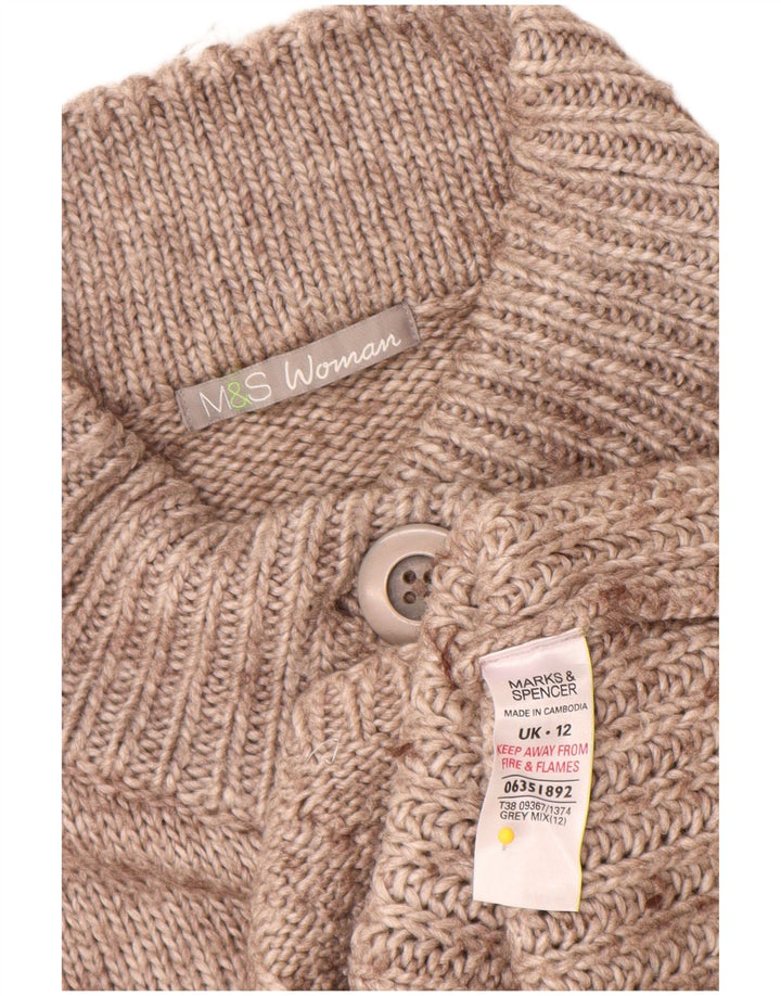 Pulover cardigan pentru femei Marks & Spencer UK 12, gri mediu cu pete acrilic