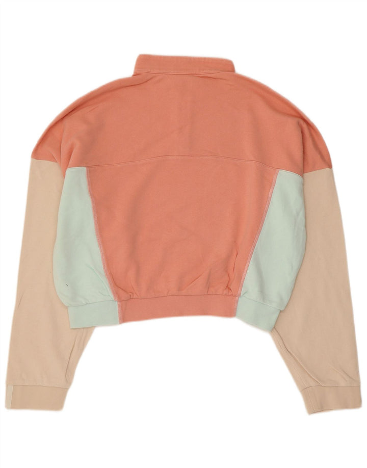 Pulover adidas oversized crop pentru femei UK 14 Roz mediu