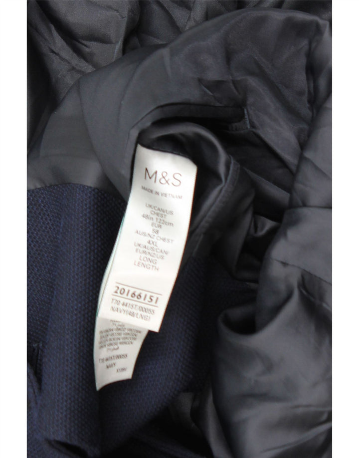 Marks & Spencer jachetă pentru bărbați cu 2 nasturi, UK 48 2XL, albastru bleumarin, poliamidă